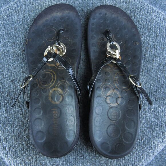 Orthaheel‎ Women Flip Flop Sandal Shoes Size 10 Medium Black Synthetic - Picture 7 of 10